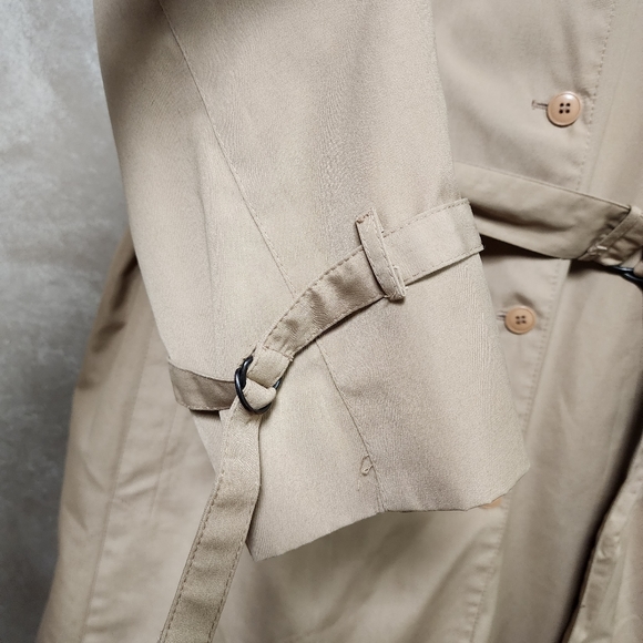 Vintage Neil Martin Men's Zip out Lining Tan Belted Trench Coat Size 16 - Picture 6 of 9